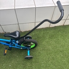 12インチ　子供用自転車　手押しバー補助輪付きの画像