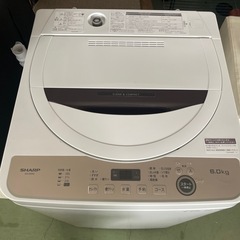 東z2 美品 SHARP 洗濯機6kg 風乾燥付き 2023年