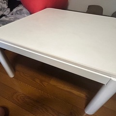 【お譲りします】YAMAZEN 正方形こたつテーブル（75×75cm／こたつ布団セット付）の画像