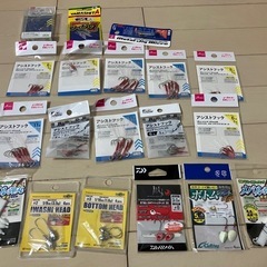 釣り具　ジグヘッドとアシストフック各種