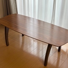 【エムール】ウォールナット 折りたたみテーブル 120cm