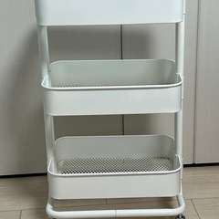 6/14処分 美品 IKEA RÅSKOG ワゴン大　ホワイト 