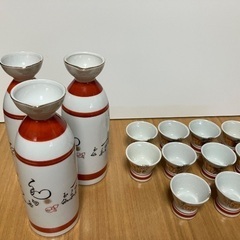 九谷　徳利　盃　酒器　昭和レトロ　値引きしました。の画像