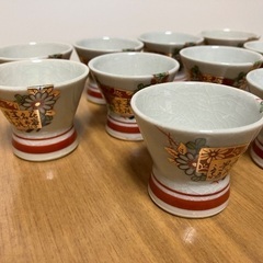 九谷　徳利　盃　酒器　昭和レトロ　値引きしました。の画像