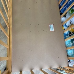 0378 美品 ヤトミ 木目ベビーベッド の画像