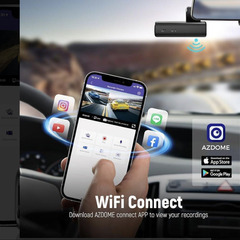 ドライブレコーダー 前後カメラ 2K高画質 WiFi対応 64GB付属 ドラレコの画像