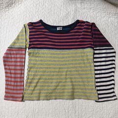 130cm 半袖Tシャツと長袖カットソーの3点セットの画像