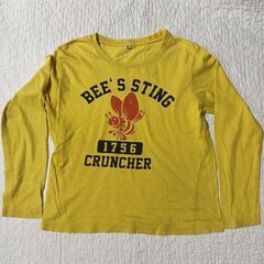 130cm 半袖Tシャツと長袖カットソーの3点セットの画像