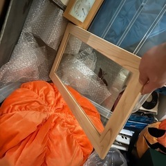 木製フレーム掛け式姿面鏡