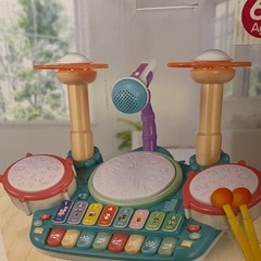 【新品未使用】Cute Stone 楽器 おもちゃ 5in1遊び方 ドラムセット ピアノ 子供おもちゃの画像