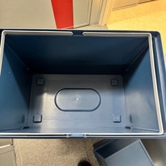 積み重ね ゴミ箱 ニトリ ワイド45L 30L ナイトブルー セットの画像