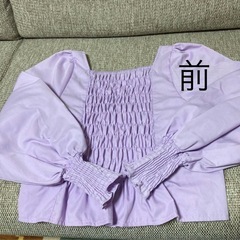 レディース②　カットソー　薄紫　くしゅくしゅ　