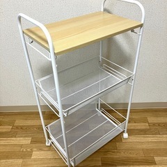 キャスター付きキッチンワゴン(ニトリ　DC-2 木目 W260 ...