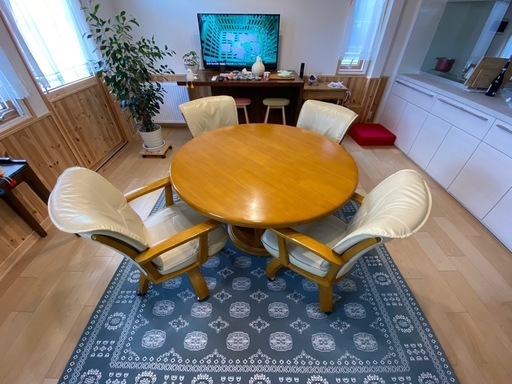 【取引終了】円形ダイニングセット