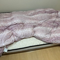 ローベッド(セミダブル)+羽毛布団(シングル)