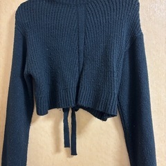 バックリボンハイネックニット
