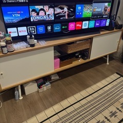 IKEA イケア テレビ台 引き戸付き,170x35x54 cm