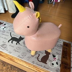 オットマン　スツール　ユニコーン　ペガサス　馬　ピンク　座れます...