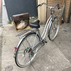 中古自転車／シルバーの画像