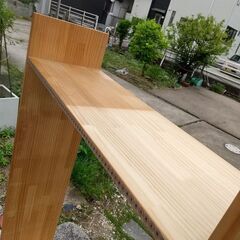 パイン材棚 外寸150cm×83.5cm、奥行き30cmの画像