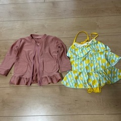 水着　ラッシュガードセット　90