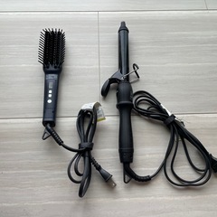 SALONIA ストレートヒートブラシ+カールヘアアイロン