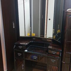 フランスミラーの三面鏡 黒檀 あげます