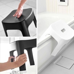 【tower】山崎実業／【定価6,380円】マグネット風呂椅子＆風呂桶セットの画像