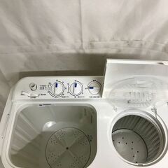 【北見市発】ヤマダセレクト YAMADASELECT 二槽式電気洗濯機 YWM-TD55G2 2023年製 5.5kg 白 一人暮らし 新生活 (E3472hshY)の画像