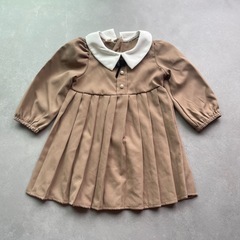 女の子 フォーマル ワンピース ベージュ