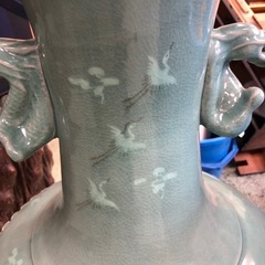高麗青磁器 壺 青龍の画像