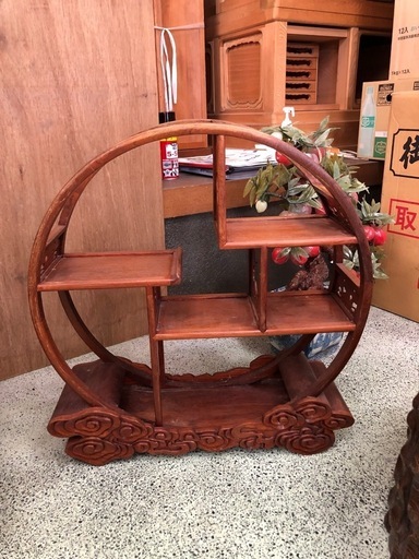 木製 円形飾り棚