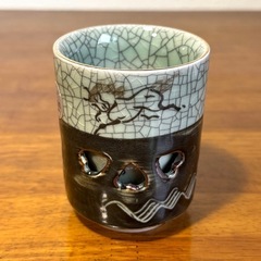新品未使用 大堀 相馬焼 松助窯 伝統工芸品 陶器 やきもの 茶器 湯呑 レトロの画像