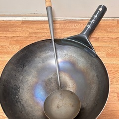 ❤️中華鍋(29cm)とお玉の画像