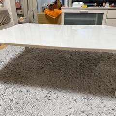 降りたたみ テーブル 90cm×60cm 白の画像