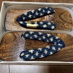 【新品】あい藍　メンズ 焼桐下駄 の画像