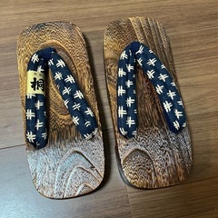 【新品】あい藍　メンズ 焼桐下駄 