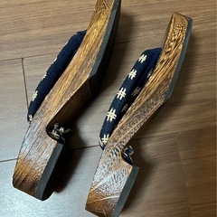 【新品】あい藍　メンズ 焼桐下駄 の画像
