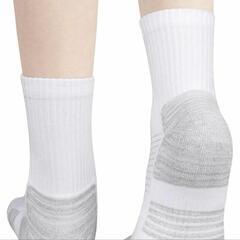 [YUEDGE] 靴下 白 ゴルフ テニス トレーニング 20-23cm 5足の画像