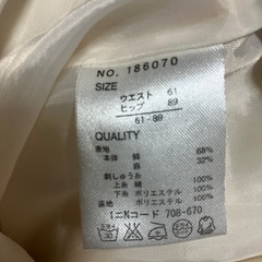 綿、麻　61センチ　イトーヨーカ堂　プリーツスカートの画像