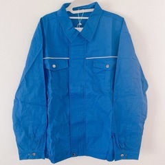 空調作業服  XL 2XL 長袖 薄手 吸汗速干 低騒音 超軽量 紫外線 ブルー ファン付き空調服 UVカット 3段階風量 の画像
