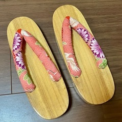 【新品】あい藍　レディース下駄　焼桐