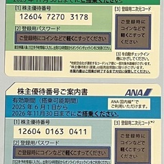 ANA株主優待　2枚セット