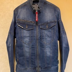 美品作業服バートルコーデュラストレッチデニムジーンズカバーオール...