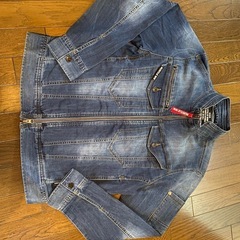 美品作業服バートルコーデュラストレッチデニムジーンズカバーオールジャケットワークGジャンダンガリーシャツMインディゴvintageの画像