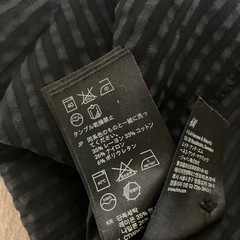黒　H&M ストライプ　ワンピース　膝丈　M相当の画像