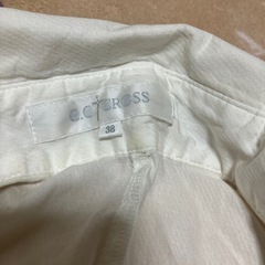 半袖シャツ　レース　ボウタイ　38の画像