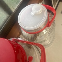 【2個セット】梅酒果実酒に◎取手付大きなガラス瓶の画像