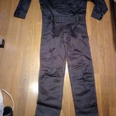 作業着　長袖ツナギ　黒色　Mサイズの画像