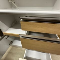 【ジャングルジャングル滋賀草津店】ジモティ来店特価!!　食器棚　ナチュラル　　J-250632の画像